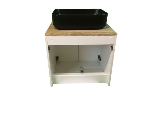 Тумба с раковиной Sintesi STL.W7023_SIN-LVB-APP-409BM 60х60 подвесная цвет коричневый - фото 3