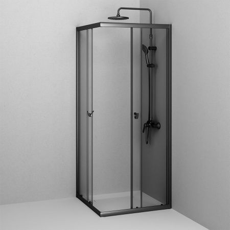 Душевой уголок Am.Pm Sunny W87G-403-8080-BT 80х80 стекло прозрачное профиль черный без поддона