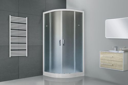Душевой уголок Royal Bath HKD RB100HKD-C 100х100 стекло матовое профиль белый без поддона