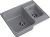 Кухонная мойка Granfest Quarz 09 темно-серый 60х50 цвет серый поверхность матовая