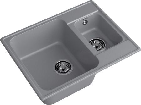 Кухонная мойка Granfest Quarz 09 темно-серый 60х50 цвет серый поверхность матовая