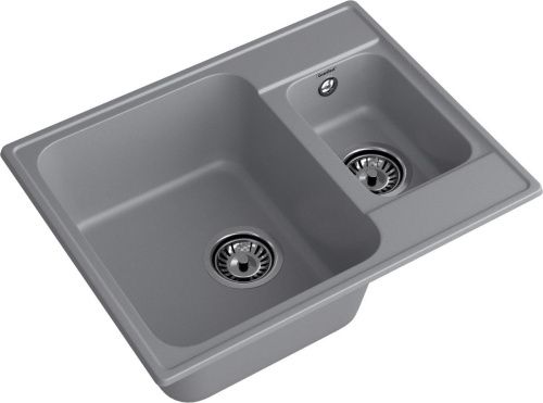 Кухонная мойка Granfest Quarz 09 темно-серый 60х50 цвет серый поверхность матовая - фото 2