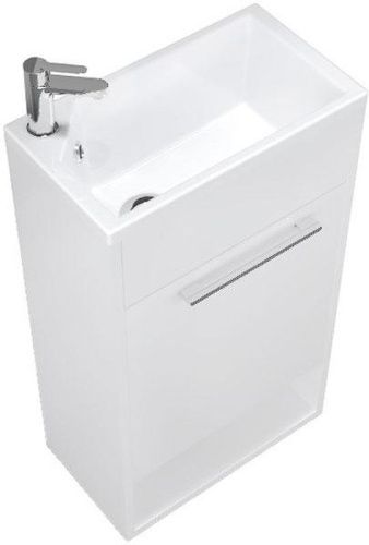 Тумба с раковиной 1MarKa Lira У85921 40х20 напольная цвет белый - фото 2