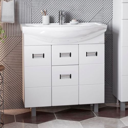 Тумба под раковину Onika Балтика 108023 80х30 напольная цвет белый - фото 2