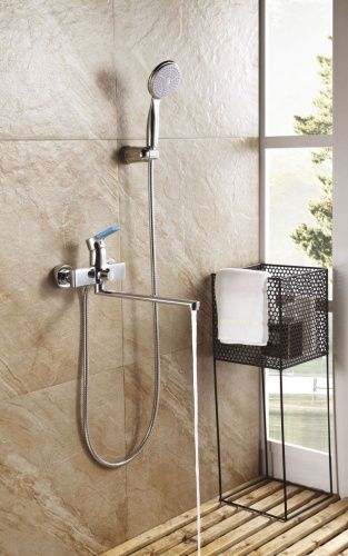 Смеситель для ванны LeMark Aura LM0651C настенный хром - фото 2