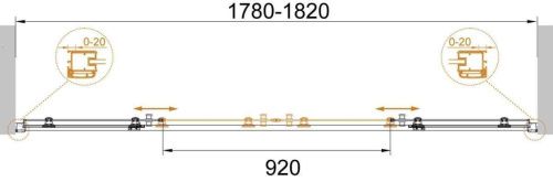 Душевая дверь Cezares ANIMA ANIMA-W-BF-2-180-C-Cr 180х195 стекло прозрачное профиль хром - фото 2