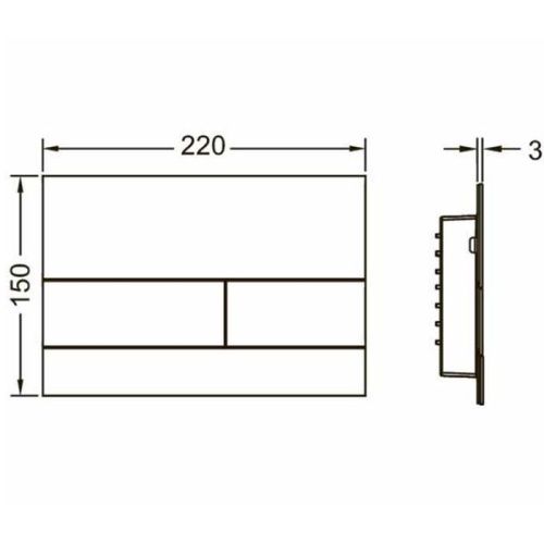 Клавиша смыва механическая Tece TECEsquare 9240841 цвет золото - фото 2