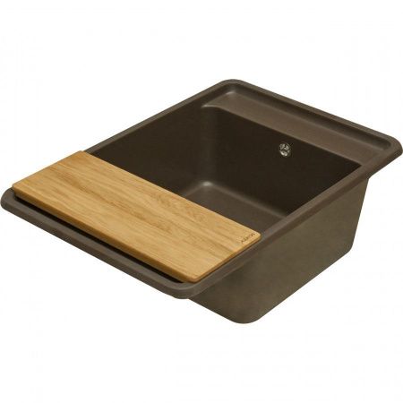 Кухонная мойка Aquaton Беллис 1A725032BS280 80х50 цвет коричневый поверхность матовая