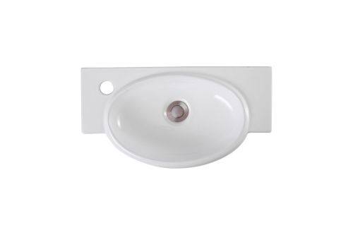 Раковина из сантехнического фарфора Aquatek AQ5329-00 60х40 подвесная цвет белый 1 отверстие под смеситель - фото 3