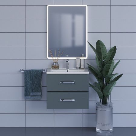 Тумба под раковину Uperwood Foster 291020520 60х40 подвесная цвет серый