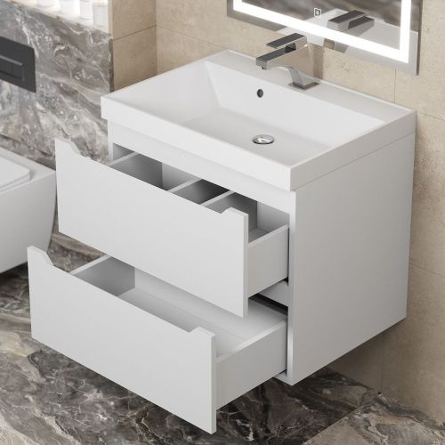 Тумба под раковину Uperwood Tanos 291020242 60х50 подвесная цвет белый - фото 4