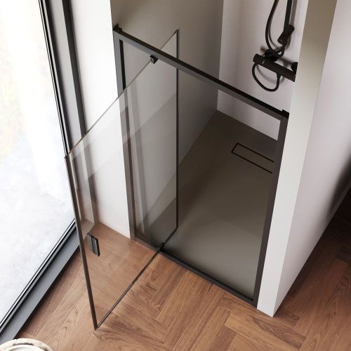 Душевая дверь Am.Pm Gem W90G-80-1P-BT 80х195 стекло прозрачное профиль черный - фото 4