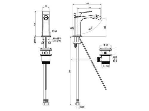 Смеситель для раковины Fima Carlo Frattini F3381/HNS на столешницу черный - фото 2