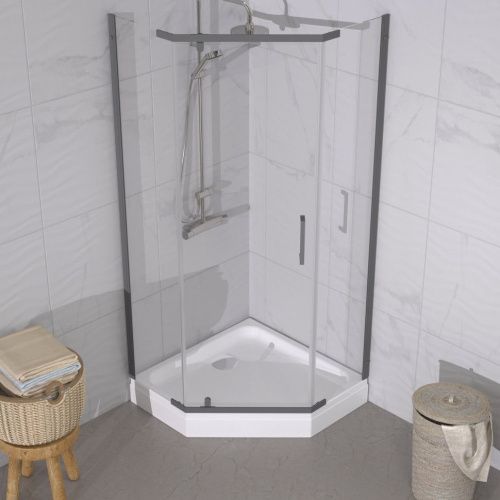 Душевой уголок Тритон Дека Щ0000073925 90х90 стекло прозрачное профиль хром с поддоном - фото 5