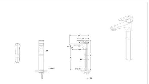 Смеситель для раковины Bravat Source F1173218BW-A9-ENG на столешницу черный - фото 2