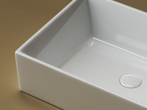 Раковина из сантехнического фарфора Ceramica Nova ELEMENT CN5013 60х40 накладная цвет белый без отверстий под смеситель - фото 5