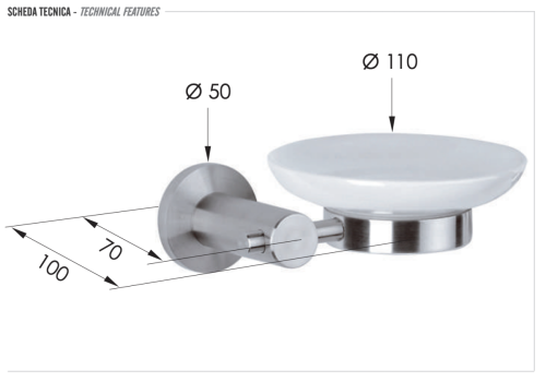 Мыльница Remer Minimal INOX Mi10INOXCR - фото 2