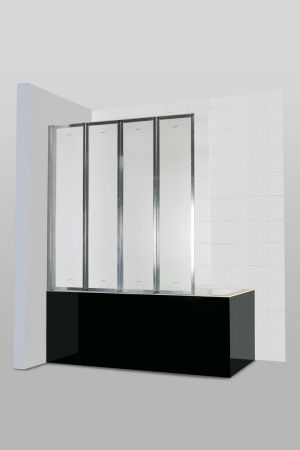 Душевая шторка на ванну Cerutti SPA BOUNA 130х140 стекло матовое профиль хром ориентация универсальная