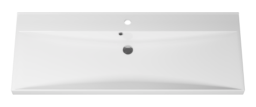 Раковина мебельная из искусственного камня Misty D4019 120 Р-Мис14120-4019Д 120х50 накладная цвет белый - фото 2