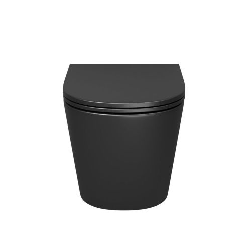 Унитаз подвесной Grossman Торнадо GR-4478BMSQ черный с сиденьем микролифт безободковый смыв торнадо - фото 4