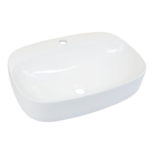 Раковина из сантехнического фарфора Melana 320326-805 60х40 накладная цвет белый 1 отверстие под смеситель - фото 5