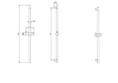 Душевая штанга Aquatek AQ2000MB цвет черный - фото 4