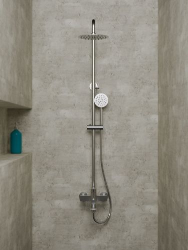 Душевая стойка Knotlor SS-10 настенная цвет нержавеющая сталь - фото 4