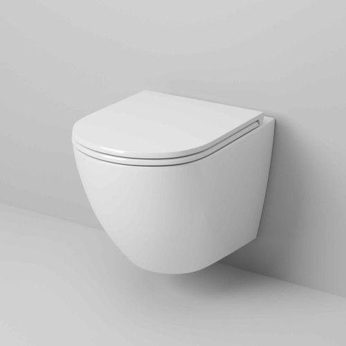 Унитаз подвесной Grossman GR-4457S белый с сиденьем микролифт безободковый каскадный смыв - фото 2