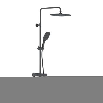 Душевая стойка Damixa Gala 953800300 настенная цвет черный