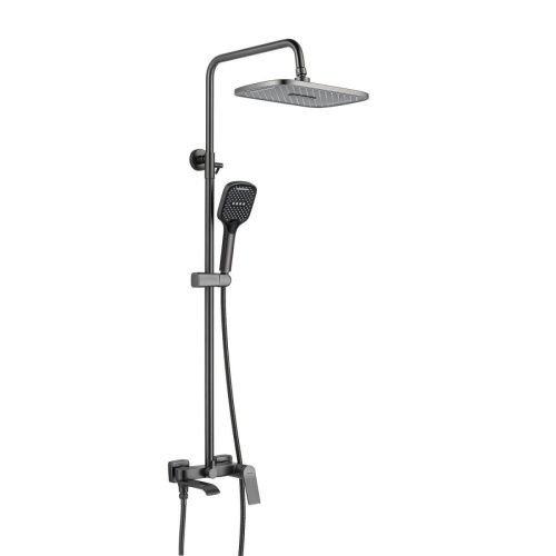 Душевая стойка Shevanik S4136T настенная цвет оружейная сталь - фото 2