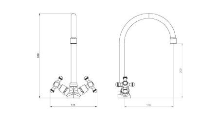 Смеситель для кухни Damixa Retro 230000000 на мойку хром