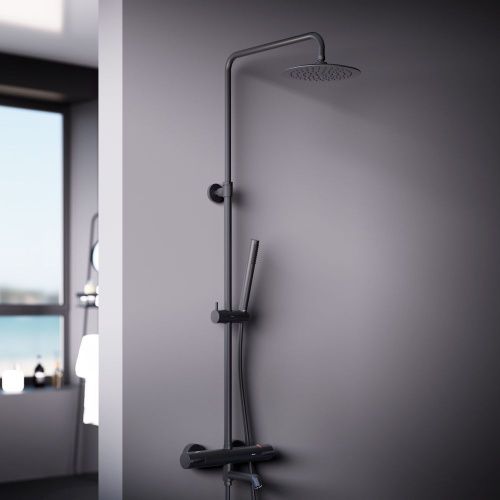 Душевая стойка Damixa Scandinavian Pure 936810300 настенная цвет черный - фото 3