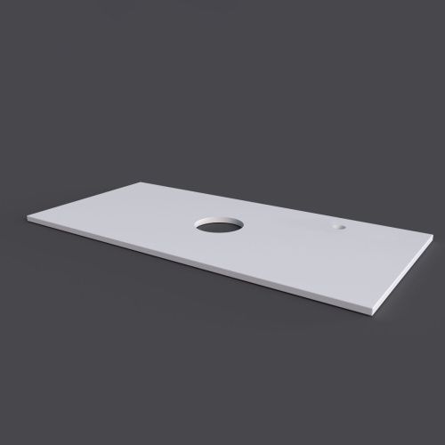 Столешница Grossman Флай 501001 100х50 накладная цвет белый - фото 2