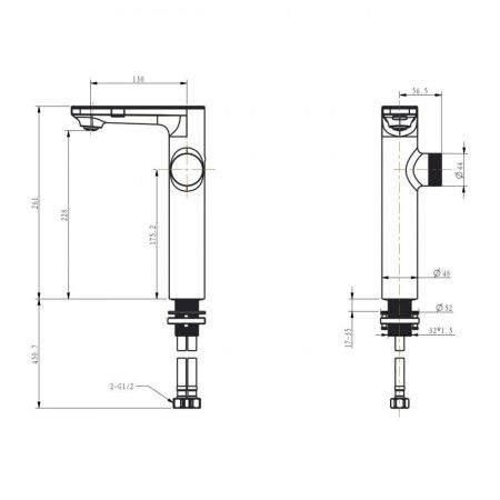 Смеситель Berges MORANS 76003 на раковину хром с термостатом