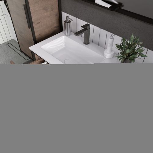 Раковина из искусственного камня Grossman Лофт 4627173210799 90х50 встраиваемая цвет белый - фото 4