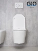 Унитаз подвесной Gid Cortado 62235Y белый с сиденьем микролифт безободковый смыв торнадо