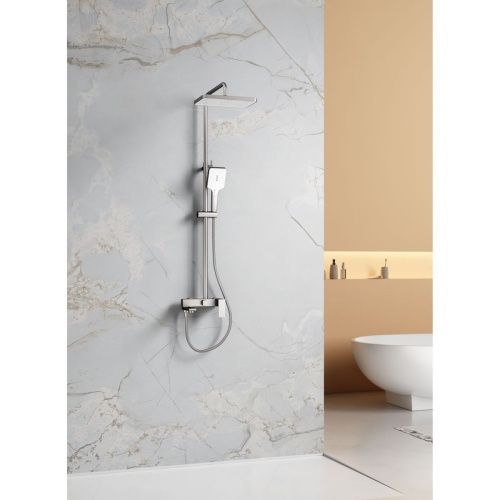 Душевая стойка Splenka S224.24.05 настенная цвет серый - фото 4