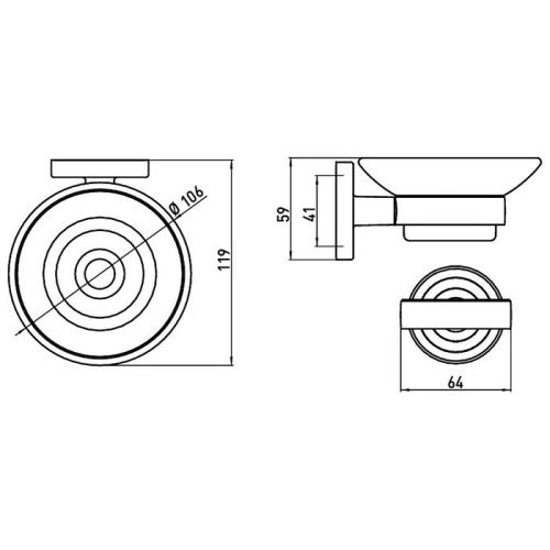 Мыльница Emco Polo 0730 001 00 - фото 2