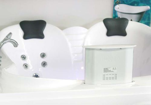 Ванна акриловая гидромассажная Gemy G9089 O R 185х185 пристенная квадратная с каркасом - фото 4