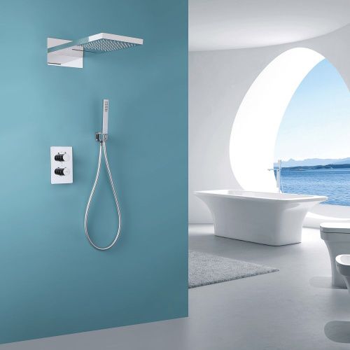 Душевая система Abber AF8052 встраиваемая в стену цвет хром с термостатом - фото 2