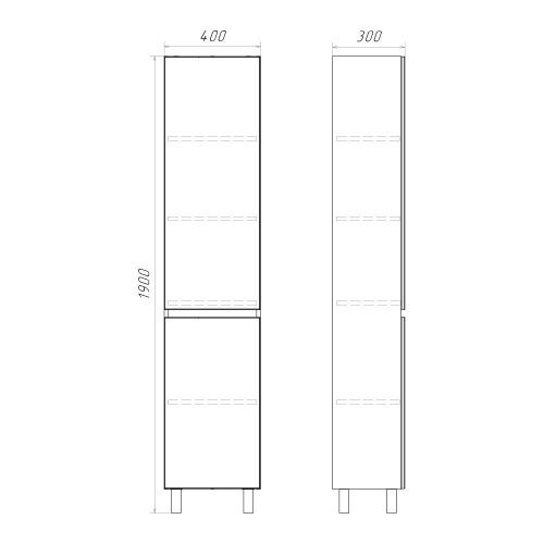 Шкаф-пенал Comforty 00-00017838CF 40х190 - фото 2