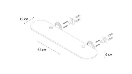 Полка в ванную комнату Fixsen Luksor FX-71603B