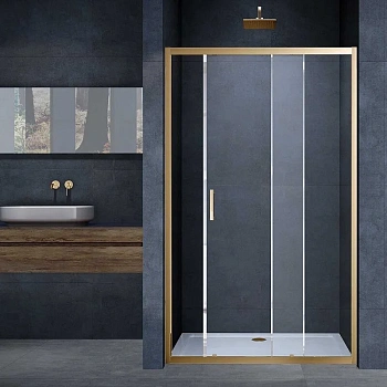 Душевая дверь Vincea Alpha VDS-3AL150CLG 150х190 стекло прозрачное профиль золото