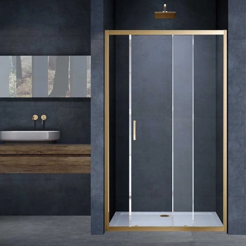 Душевая дверь Vincea Alpha VDS-3AL150CLG 150х190 стекло прозрачное профиль золото