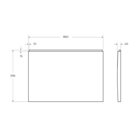 Боковая панель для ванны Cezares EM-F-90-SP-W37