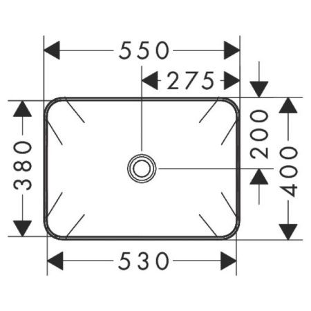 Раковина керамическая Hansgrohe Xuniva 60168450 60 см накладная цвет белый без отверстий под смеситель