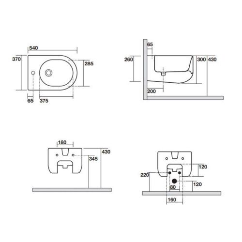 Биде подвесное Kerasan Flo 312330 цвет белый - фото 2