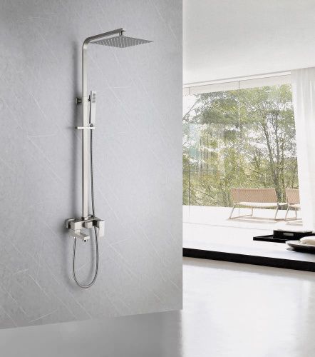 Душевая стойка Abber AF8216SPL настенная цвет серый - фото 2