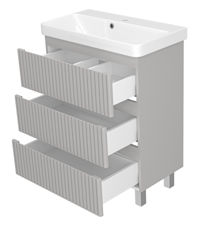 Тумба под раковину Brevita Victory VIC-07070-50-03Я 70х40 напольная цвет серый