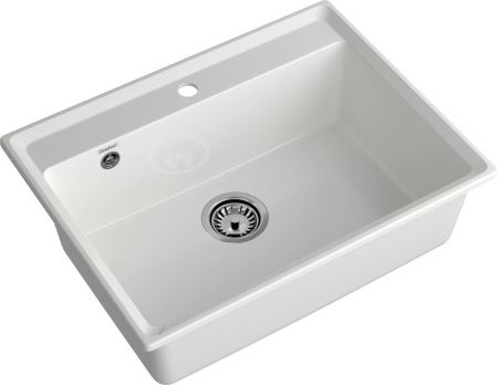 Кухонная мойка Granfest Level LV-660 иней 65х50 цвет белый поверхность матовая